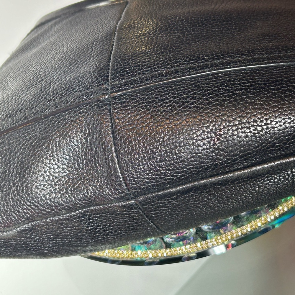 Coach Black Leather Bag bow not included. - Picture 6 of 16